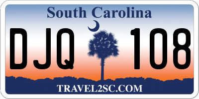 SC license plate DJQ108