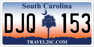 SC license plate DJQ153