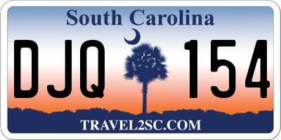 SC license plate DJQ154