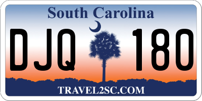 SC license plate DJQ180