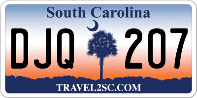 SC license plate DJQ207