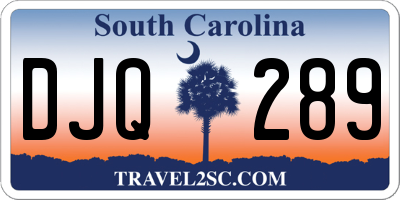 SC license plate DJQ289