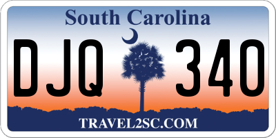 SC license plate DJQ340