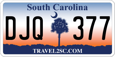 SC license plate DJQ377