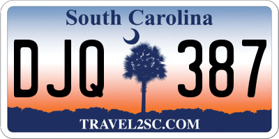 SC license plate DJQ387