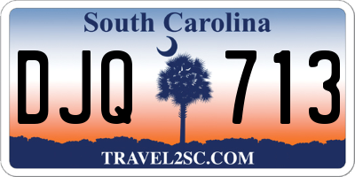 SC license plate DJQ713