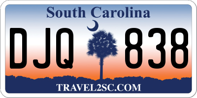 SC license plate DJQ838