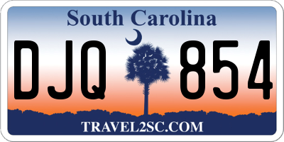 SC license plate DJQ854