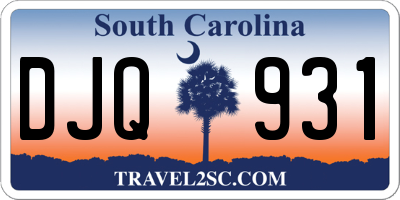 SC license plate DJQ931