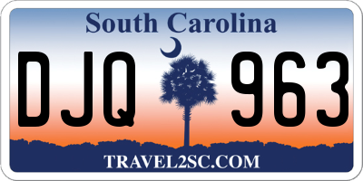 SC license plate DJQ963