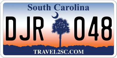 SC license plate DJR048