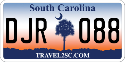SC license plate DJR088