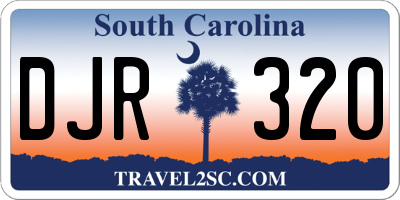 SC license plate DJR320
