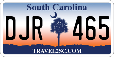SC license plate DJR465