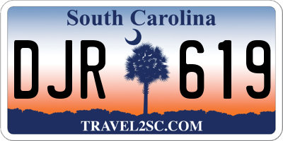 SC license plate DJR619