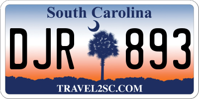 SC license plate DJR893