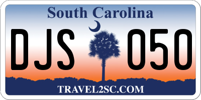 SC license plate DJS050