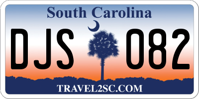SC license plate DJS082