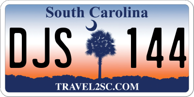 SC license plate DJS144