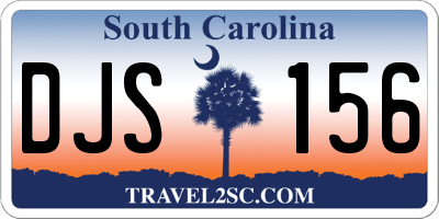 SC license plate DJS156