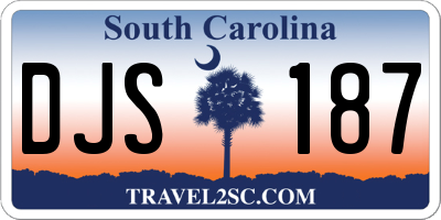 SC license plate DJS187