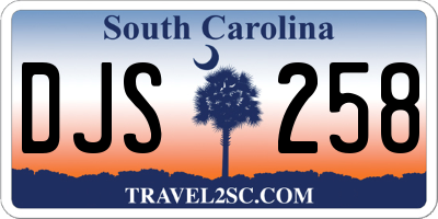 SC license plate DJS258