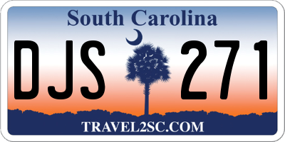 SC license plate DJS271