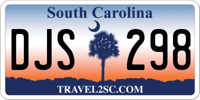 SC license plate DJS298