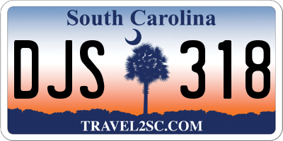 SC license plate DJS318