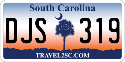 SC license plate DJS319
