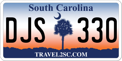 SC license plate DJS330