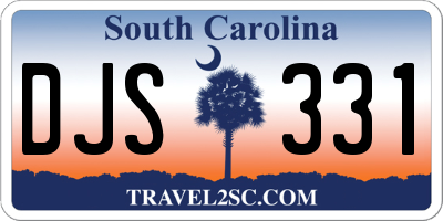 SC license plate DJS331