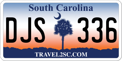 SC license plate DJS336