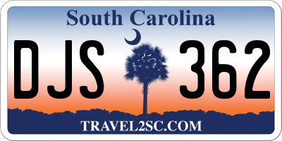 SC license plate DJS362