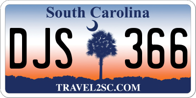 SC license plate DJS366