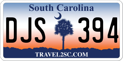 SC license plate DJS394