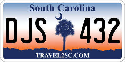 SC license plate DJS432