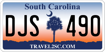 SC license plate DJS490