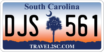 SC license plate DJS561