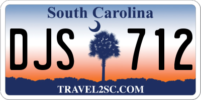 SC license plate DJS712
