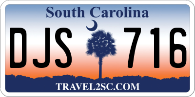 SC license plate DJS716