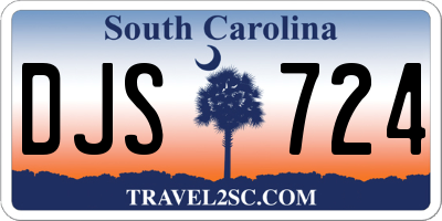 SC license plate DJS724