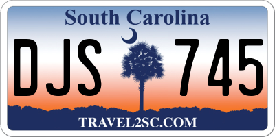 SC license plate DJS745