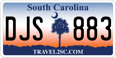 SC license plate DJS883