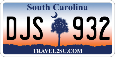 SC license plate DJS932