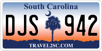 SC license plate DJS942
