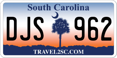 SC license plate DJS962