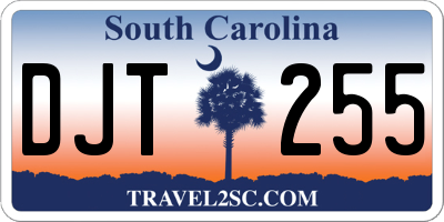 SC license plate DJT255