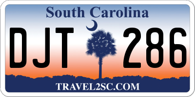 SC license plate DJT286