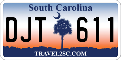 SC license plate DJT611